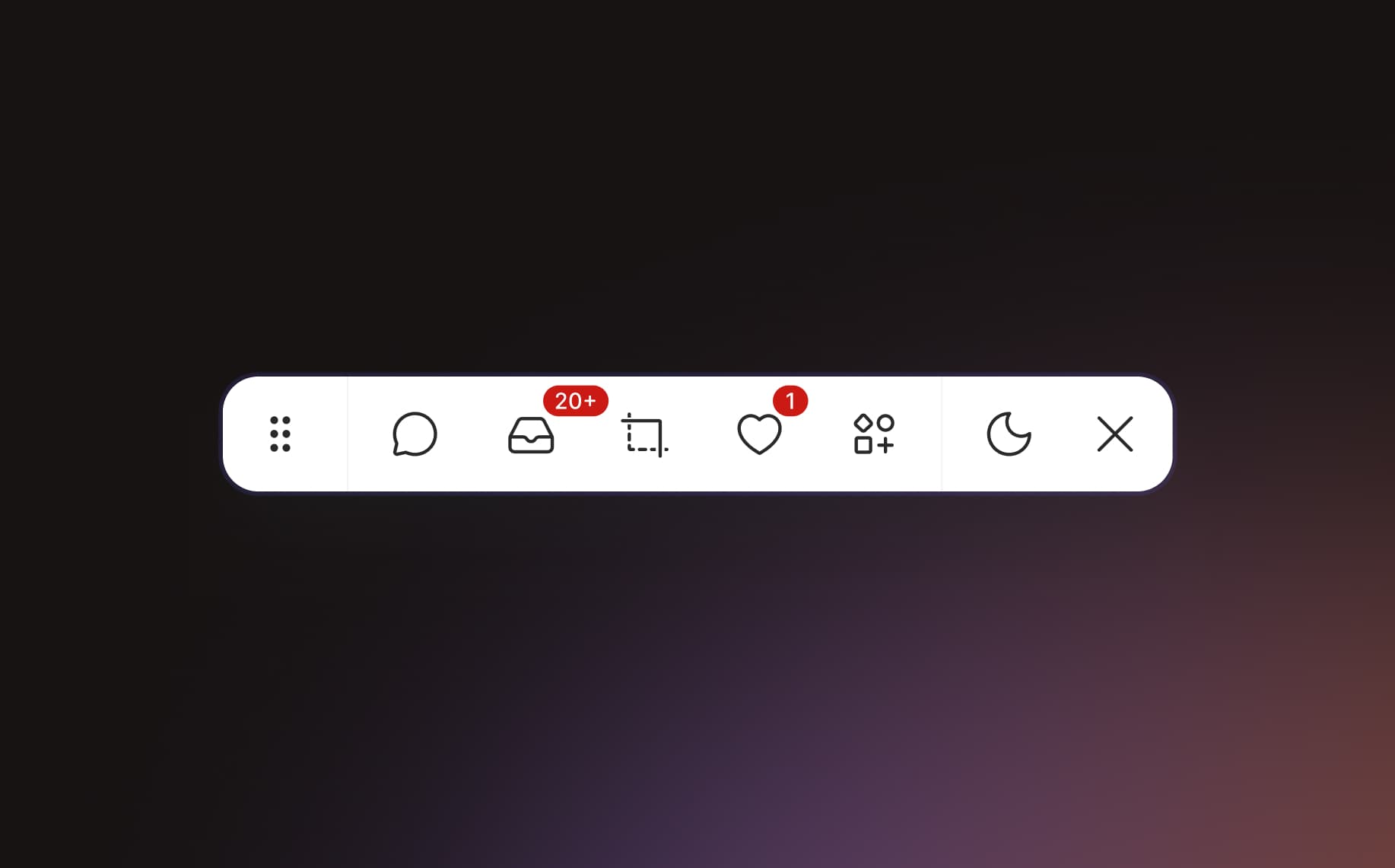 The Quality toolbar over a dark gradient